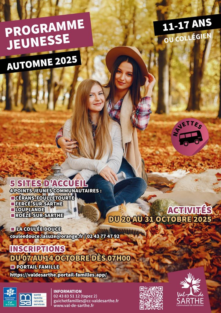 Programme jeunesse – octobre 2025