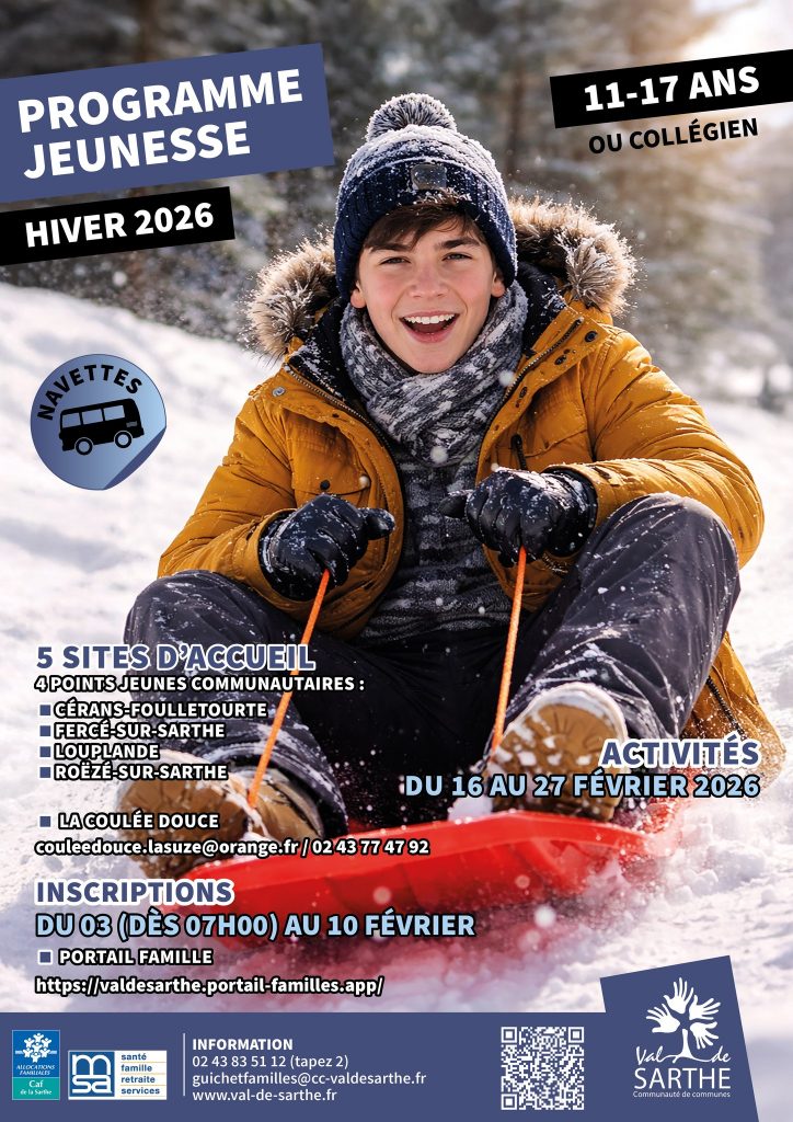 Programme jeunesse (11-17 ans) – hiver 2026